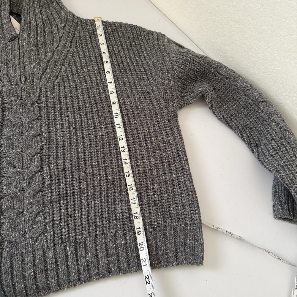 PrAna Laurel Creek Sweater Charcoal Gray Chunky Knit Size Women's‎ Large NWT - Picture 9 of 10